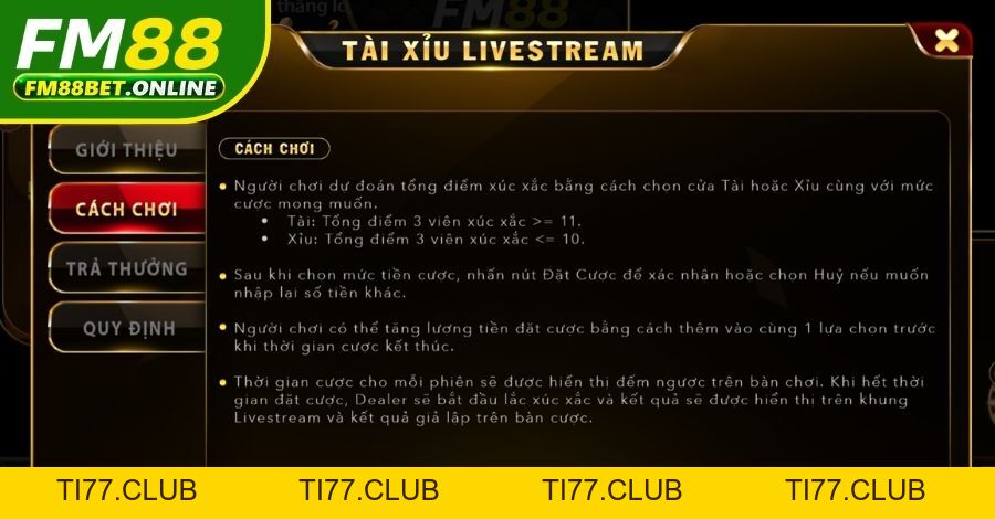 Tài Xỉu Fm88 - Luật Và Chiến Thuật Hốt Bạc Mỗi Ngày Tài Xỉu Fm88 - Luật Và Chiến Thuật Hốt Bạc Mỗi Ngày